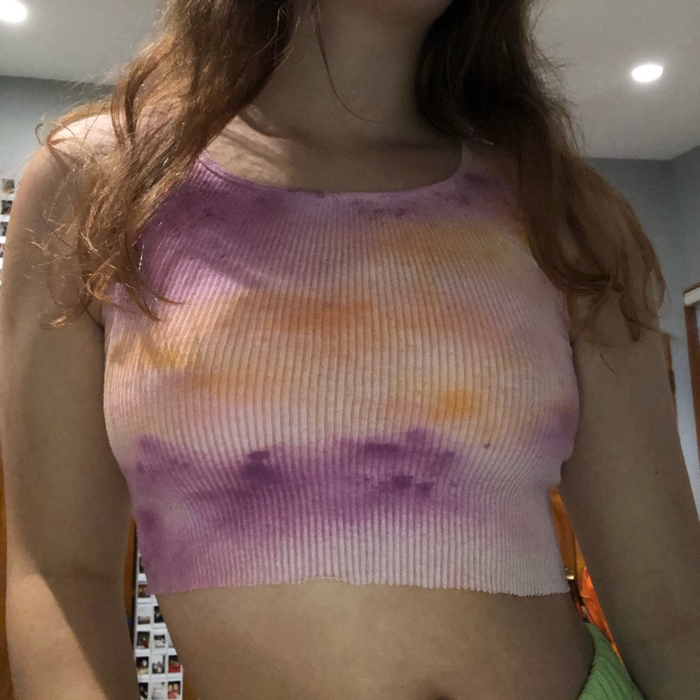 Custom made tie-dye crop top